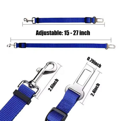 Dog Car Seat Belt Safety Harness and Leash for Travel - Pet Accessories