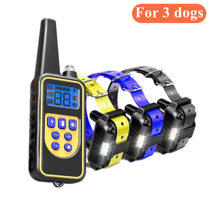 Professional Waterproof Electric Dog Training Collar with Remote Control - Rechargeable Anti-Bark Device for All Dog Sizes