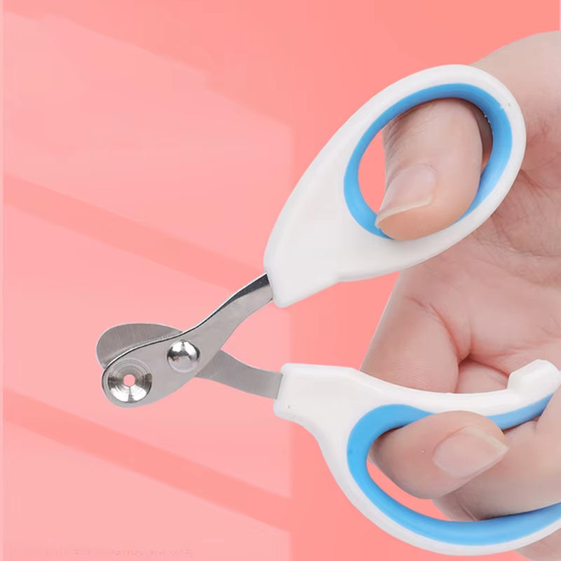 Professional Circular Hole Cat Nail Scissors and Dog Nail Clippers for Small Pets - Grooming Supplies