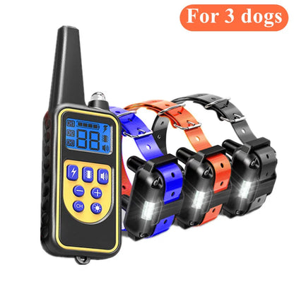 Professional Waterproof Electric Dog Training Collar with Remote Control - Rechargeable Anti-Bark Device for All Dog Sizes