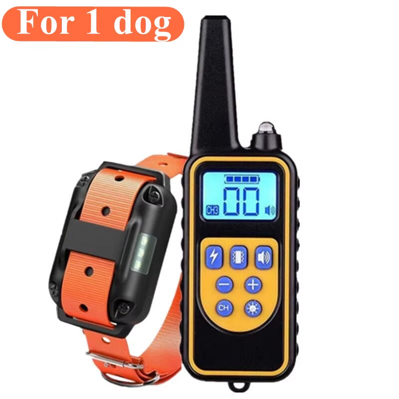 Professional Waterproof Electric Dog Training Collar with Remote Control - Rechargeable Anti-Bark Device for All Dog Sizes