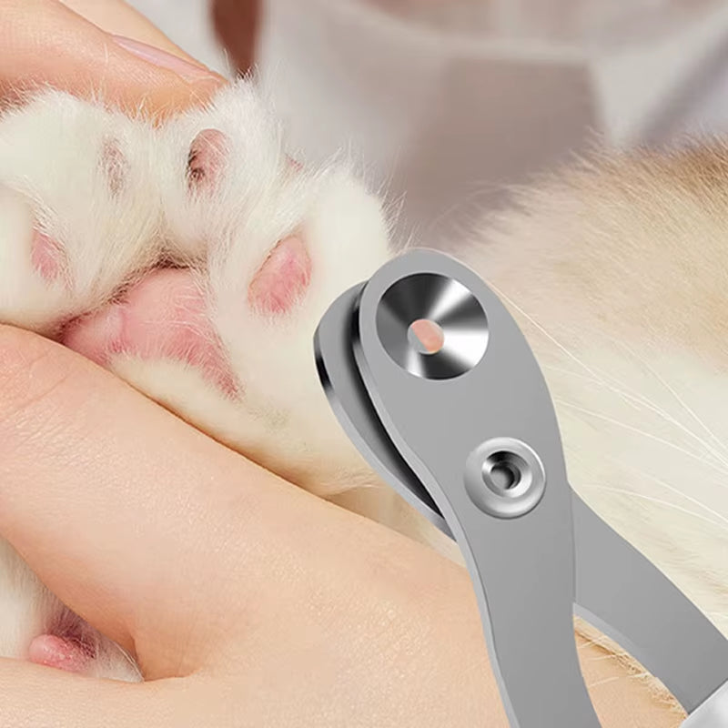 Professional Circular Hole Cat Nail Scissors and Dog Nail Clippers for Small Pets - Grooming Supplies