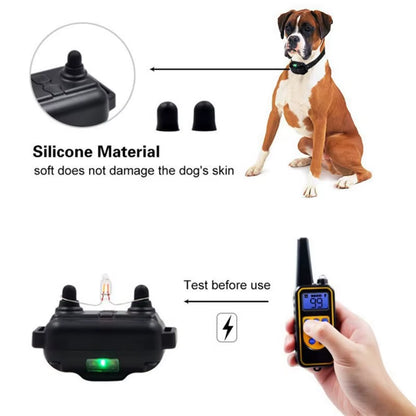 Professional Waterproof Electric Dog Training Collar with Remote Control - Rechargeable Anti-Bark Device for All Dog Sizes