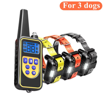 Professional Waterproof Electric Dog Training Collar with Remote Control - Rechargeable Anti-Bark Device for All Dog Sizes