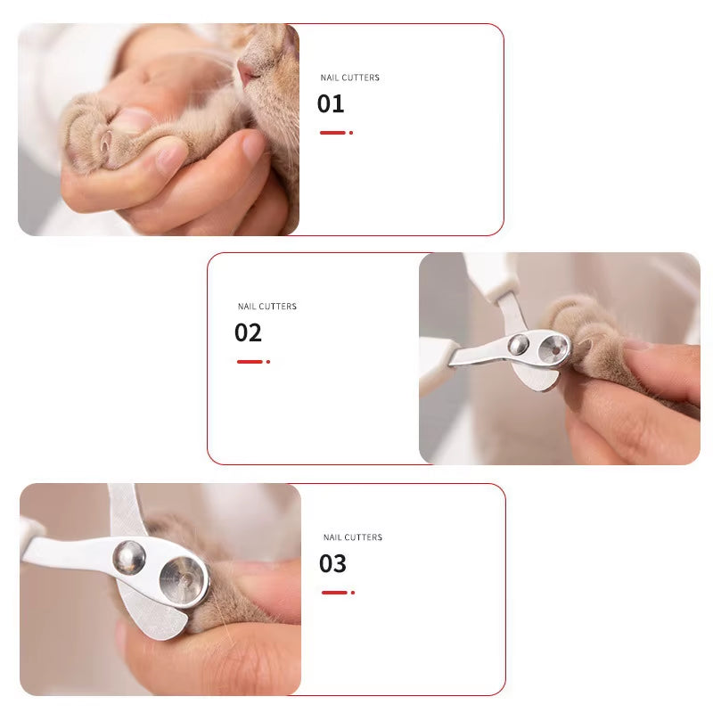 Professional Circular Hole Cat Nail Scissors and Dog Nail Clippers for Small Pets - Grooming Supplies