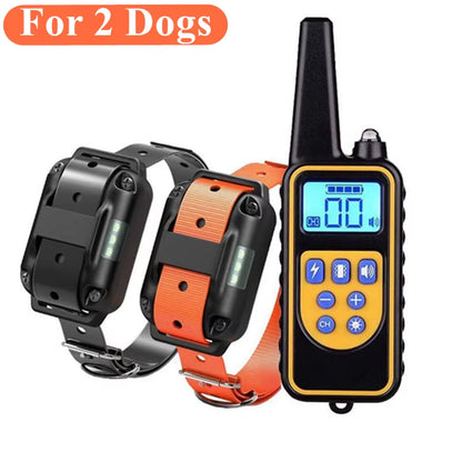 Professional Waterproof Electric Dog Training Collar with Remote Control - Rechargeable Anti-Bark Device for All Dog Sizes