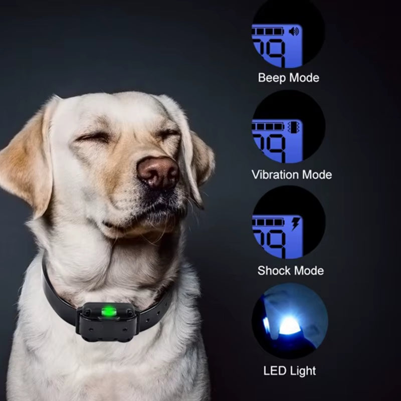 Professional Waterproof Electric Dog Training Collar with Remote Control - Rechargeable Anti-Bark Device for All Dog Sizes