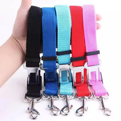 Dog Car Seat Belt Safety Harness and Leash for Travel - Pet Accessories