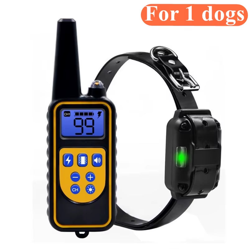 Professional Waterproof Electric Dog Training Collar with Remote Control - Rechargeable Anti-Bark Device for All Dog Sizes